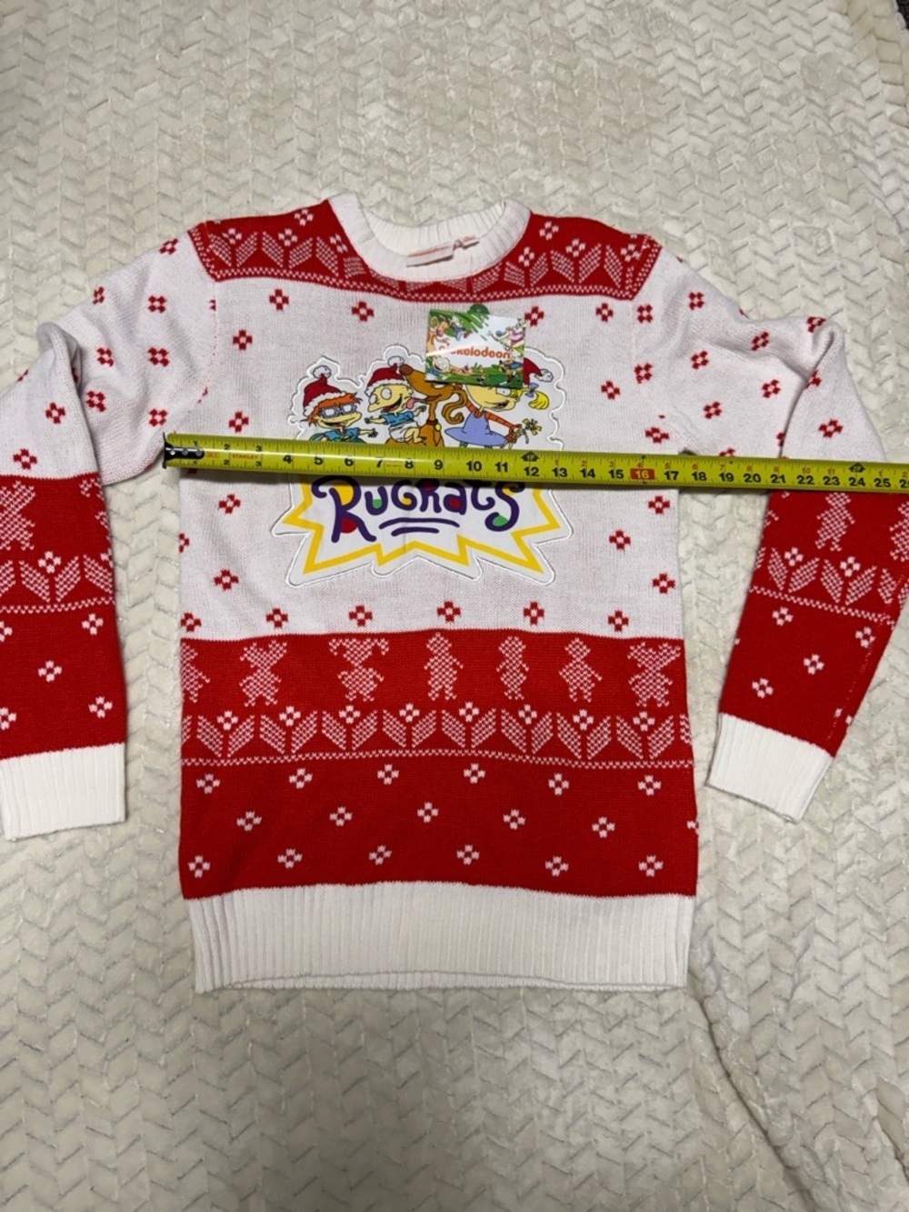 Nickelodeon Rugrats Red and White Holiday Sweater - Picture 5 of 6
